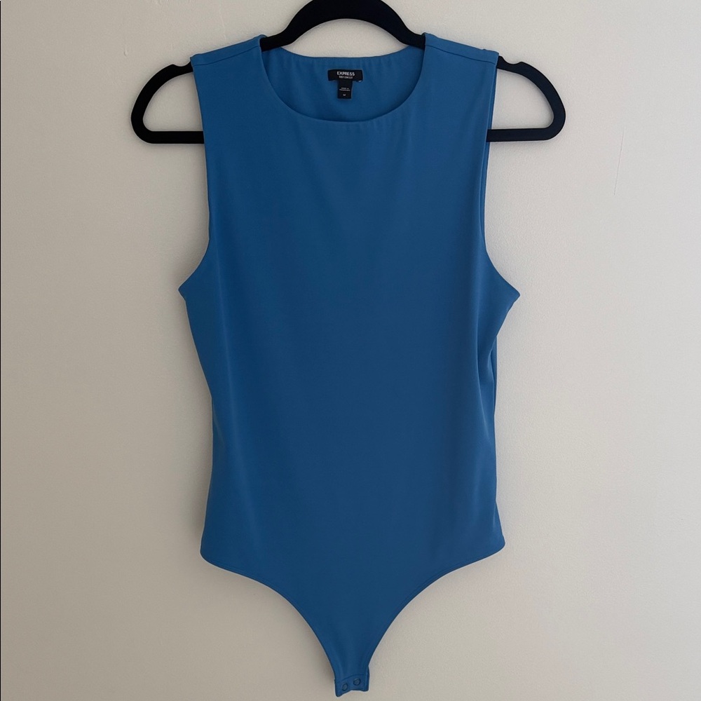 Express Blue Sleeveless Bodysuit - Body Contour